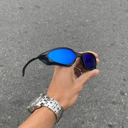 PENNY CARBON LENTES AZUL ESCURO + SIDE BLINDER PRETO