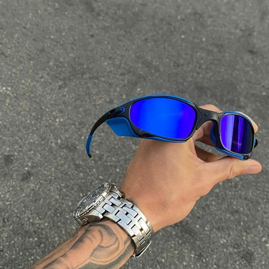 JULIET CARBON LENTES AZUL ESCURO / KIT AZUL + SIDE BLINDER AZUL