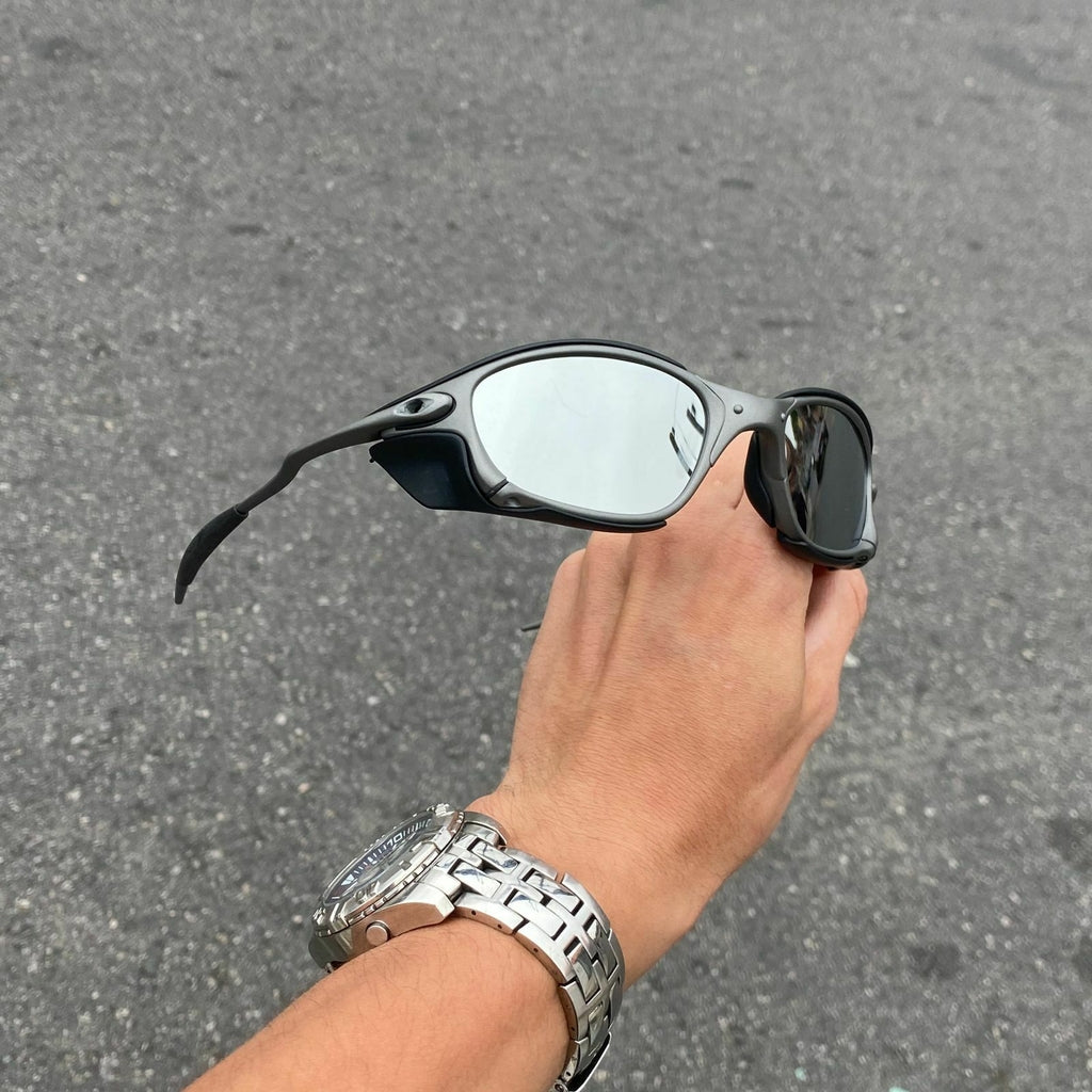 DOUBLE X LENTES ESPELHADO + SIDE BLINDER PRETO