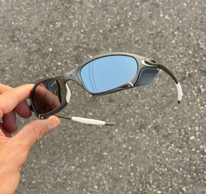 JULIET X METAL LENTES ESPELHADO / KIT BRANCO + SIDE BLINDER CINZA