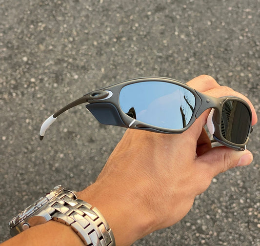 JULIET X METAL LENTES ESPELHADO / KIT BRANCO + SIDE BLINDER CINZA