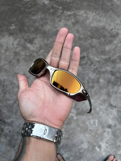JULIET PLASMA LENTES GOLD CAFÉ KIT MARROM SIDE BLINDER MARROM