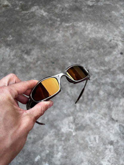 JULIET PLASMA LENTES GOLD CAFÉ KIT MARROM SIDE BLINDER MARROM