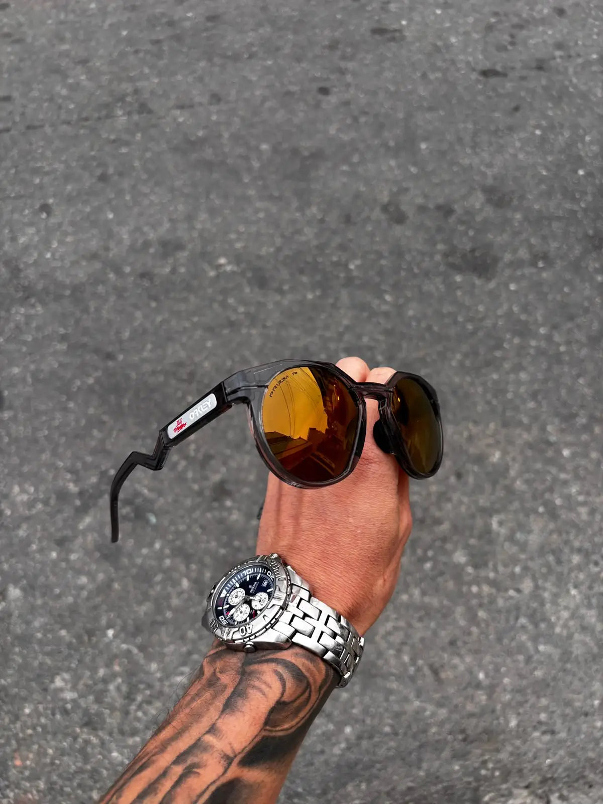 HSTN BLACK TRANSPARENTE LENTES GOLD CAFÉ