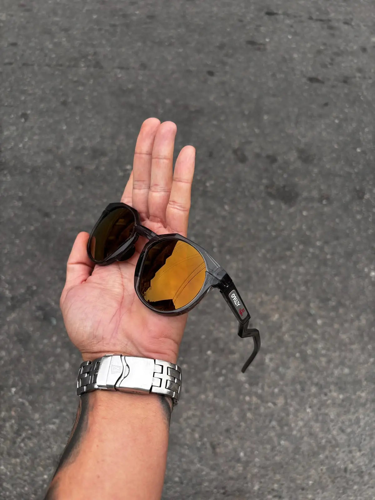 HSTN BLACK TRANSPARENTE LENTES GOLD CAFÉ