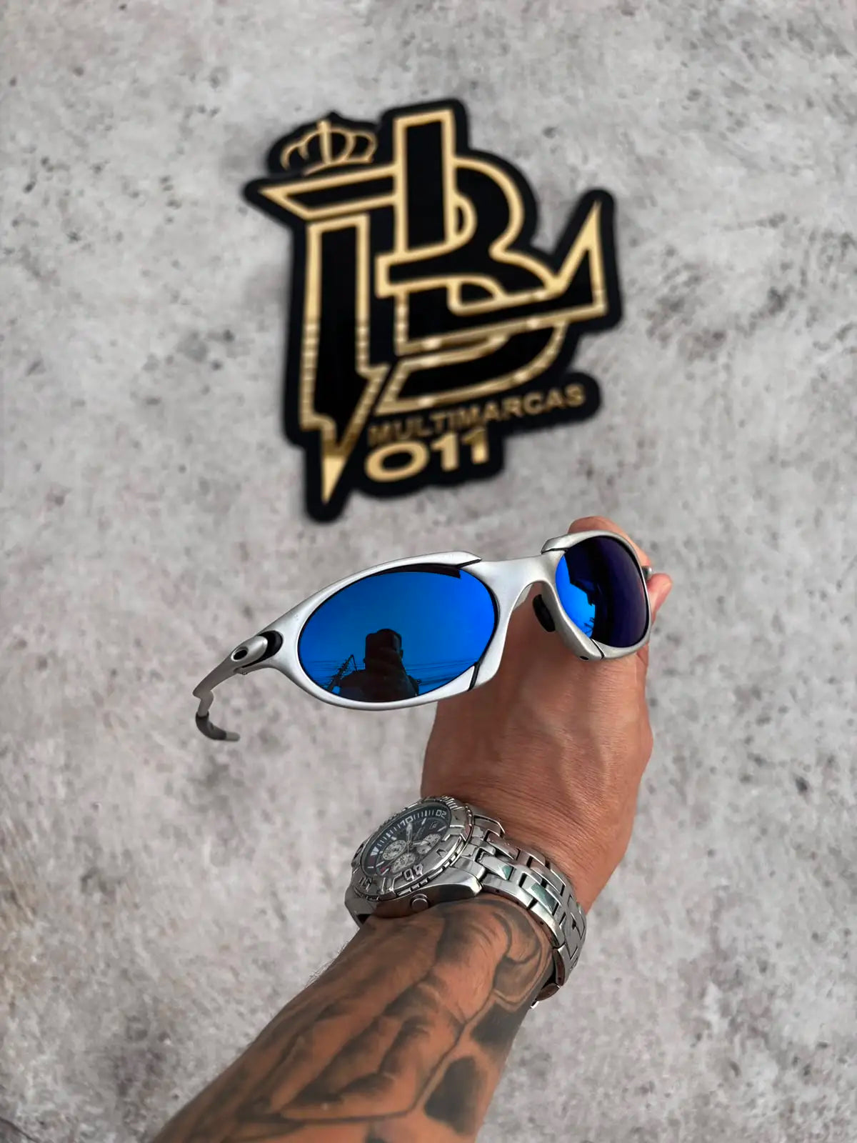 ROMEO1 LENTES ICE PREMIUM TITANIUM ( MOSCA BRANCA )