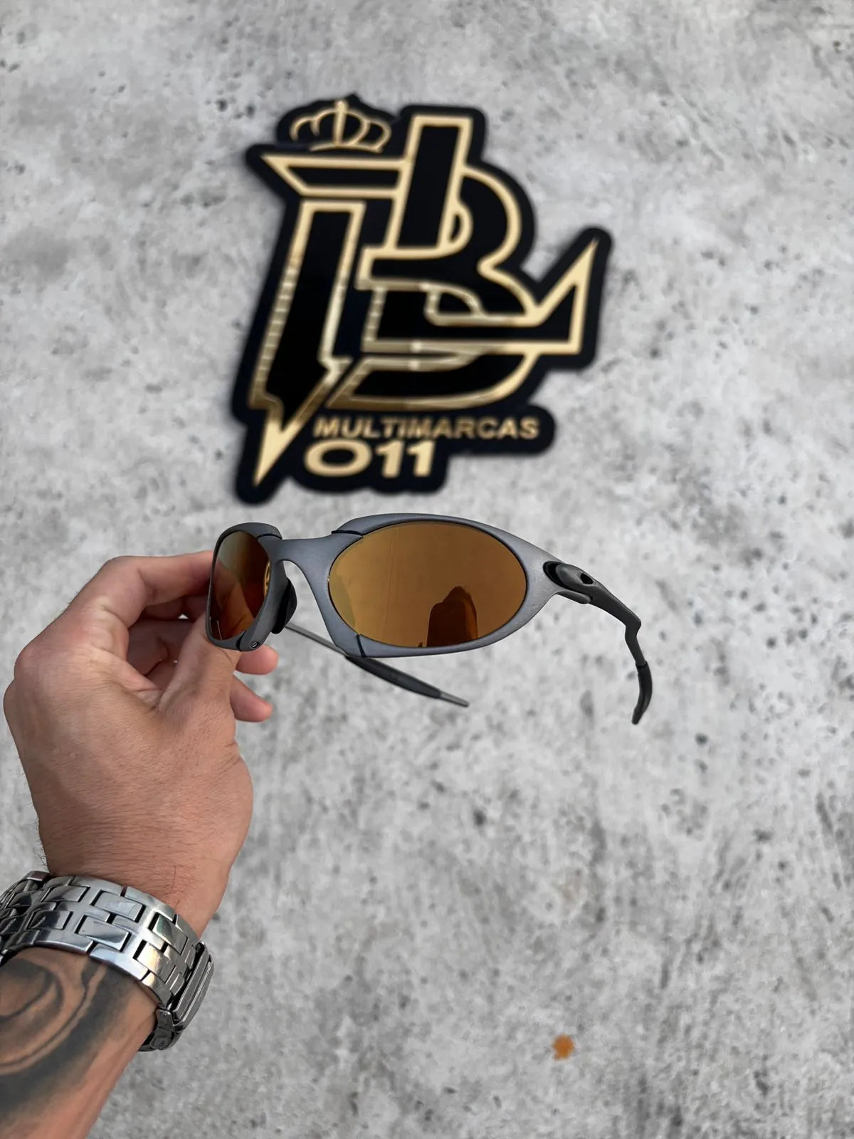ROMEO1 X METAL LENTES GOLD CAFÉ