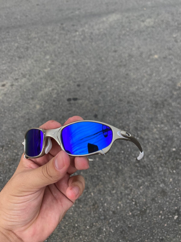 Juliet plasma Lentes Azul Escuro Kit Branco